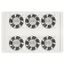 Roof fan-unit with 6 fans and thermostat, 19", 8U, RAL7035 thumbnail 1