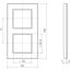 Cover frame double vertical, A.8, aluminium thumbnail 2