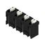 Printed circuit board terminals, 7.62 mm, Number of poles: 4, 180°, Solder pin length (l): 1.5 mm, black, PUSH IN with actuator, Clamping range, max. : 1.5 mm², Tube thumbnail 2