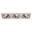 NEW TRIA III QRB111 downlight, rectangular, alu brushed, max. 3x75W, incl. clip springs thumbnail 1