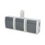 ATLAS 3-fold horizontal socket with M20 outlet IP65 gray thumbnail 2