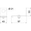 SH KAB 20 FS Side holder for cable gland M20 thumbnail 2