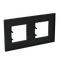 Frame 2-gang / 2+2-modules - Niessen logo - S - Matt Black thumbnail 2
