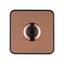 Ring button square Piccolo Piazza sw copper thumbnail 1