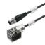 Valve cable (assembled), Straight plug - valve plug, DIN design B (10 mm), M12 = A-coded, Cable length: 10 m, PUR, black thumbnail 3