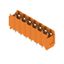 PCB plug-in connector, male header, Dovetails for fixing blocks, THT solder connection, 5.00 mm, Number of poles: 7, 180°, Solder pin length (l): 3.2 mm, tinned, orange, Box thumbnail 4