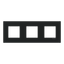 Frame 3-gang / 2+2+2-modules - Niessen logo - S - Matt Black thumbnail 1
