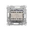 Double intermediate switch illuminated without pictogram, (module), Simon 24, IP20, 10AX, black matt thumbnail 2