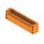 PCB plug-in connector, male header, Flange, THT solder connection, 3.50 mm, Number of poles: 28, 180°, Solder pin length (l): 3.5 mm, tinned, orange, Box thumbnail 2
