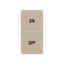 Rocker cover ON/OFF symbol - 1M - Champagne thumbnail 1