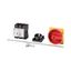 Main switch, P3, 100 A, rear mounting, 3 pole, Emergency switching off function, With red rotary handle and yellow locking ring, Lockable in the 0 (Of thumbnail 4
