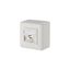 Keystone wall outlet surface mounted 1 port unequipped pure white thumbnail 1