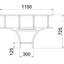 T piece for cable ladder 110x300 Steel Hot-dip galvanised zinc thumbnail 2