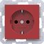 SCHUKO wall socket, Safety Plus, plug-in type, A.x/C.x, glossy red thumbnail 1