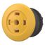 M22S-DRP-Y-X Mushroom actuator, RMQ-Titan, Mushroom, maintained, Mushroom yellow, Without button plate, Bezel: black thumbnail 8