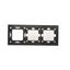 Triple frame, black, chrome base thumbnail 2