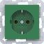 SCHUKO wall socket, plug-in type, A.x/C.x, glossy green thumbnail 1