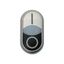 M22S-DDLM-WS-X1/X0 Double actuator pushbutton, RMQ-Titan, Pushbutton actuator I and indicator light flush, pushbutton actuator 0 non-flush, momentary, White lens, white, thumbnail 2