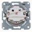 Pin socket outlet with safety shutter, screw clamps, silver thumbnail 3