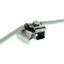 Gutter clamp StSt f. bead 16-22mm w. double cleat f. Rd 8-10mm cross-s thumbnail 1