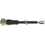 M12 female 0° A-cod. with cable PUR 5x0.34 bk UL/CSA+drag ch. 80m thumbnail 1