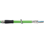 M8 male 0° D-cod. with cable shielded PUR 1x4xAWG22 shielded gn UL/CSA thumbnail 1
