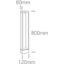 BLACK BOLLARD 80cm 10W CCTV IP65 230V thumbnail 2
