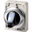 M30I-FWRLK-W Illuminated selector switch actuator, RMQ-Titan, with thumb-grip, maintained, 2 positions, White, Front ring stainless steel thumbnail 3
