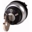 M22-WRS3-MS2 Key-operated actuator, maintained, 3 positions, MS2, Key withdrawable: I, 0, II, Bezel: titanium thumbnail 1