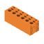 Printed circuit board terminals, 7.50 mm, Number of poles: 6, 180°, Solder pin length (l): 3.5 mm, tinned, orange, PUSH IN without actuator, Box thumbnail 2