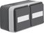 WCD + text field 2-way horizontal with housing, W.1 ECO, grey thumbnail 1
