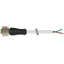 M12 female 0° A-cod. with cable PUR 2x0.5 gy 1.5m thumbnail 2