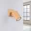 WALL LAMP WITH MOVABLE SPOTLIGHT CARBON GOLD FOR HALL GU10 thumbnail 2