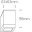 GREY SQUARE CEIL GU10 10W IP54 thumbnail 4