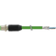 M12 male 0° D-cod. with cable shielded PUR 1x4xAWG22 gn 10,2m thumbnail 2