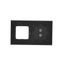 RJ11 single telephone socket, (module), black matt thumbnail 2