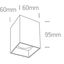 WHITE GU10 10W DARK LIGHT SQUARE thumbnail 3