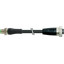 M12 Power male 0° L-cod. / 7/8'' female 0° PUR 5x1.5 bk 3.5m thumbnail 1