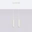 HANGING LAMP WITH TWO HANGS AND BEIGE GROOVED LAMPSHADES, CARBON SERIES thumbnail 3