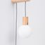 WALL LAMP WITH SWITCH ON CABLE GLASS LAMP SHADE WOODEN ELEMENTS ON G9 thumbnail 8
