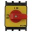 On-Off switch, P1, 40 A, center mounting, 3 pole, Emergency switching off function, with red thumb grip and yellow front plate thumbnail 5