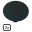 M22-XDP-S-D2 Button plate, mushroom black, TO thumbnail 1