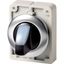 M30I-FWRLK-W Illuminated selector switch actuator, RMQ-Titan, with thumb-grip, maintained, 2 positions, White, Front ring stainless steel thumbnail 4
