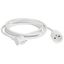 051600 2P+E domestic extension cord with protective clips length 5m - white thumbnail 1