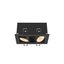KADUX, recessed ceiling light, double, 3000K, 38°, IP 20, square, black thumbnail 1