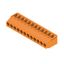 Printed circuit board terminals, 5.08 mm, Number of poles: 12, 180°, Solder pin length (l): 3.2 mm, tinned, orange, Clamping yoke connection, Clamping range, max. : 6 mm², Box thumbnail 4