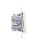 Double intermediate switch illuminated without pictogram, (module), Simon 24, IP20, 10AX, white thumbnail 1