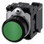 Pushbutton, 22 mm, round, plastic, green, pushbutton, flat, momentary contact type, with holder 1 NO, spring-type  3SU1100-0AB40-3BA0-Z Y15 thumbnail 1