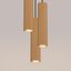 DECORATIVE CARBON HANGING LAMP, GOLDEN ROSETTES, GROOVED LAMPSHADES thumbnail 3