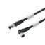 Sensor/actuator line, Connecting line, M8 / M8, Number of poles : 3, 5 m, pin, straight - socket, 90°, Shielded: No, LED: No, Sheath material: PUR, Halogen: No thumbnail 1